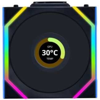 Вентилятор для корпуса Lian Li UNI FAN SL WIRELESS LCD 120 Reverse Blade ARGB Black (G99.12RSLLCD1W1B.R0)