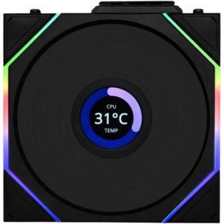 Вентилятор для корпуса Lian Li UNI FAN TL WIRELESS LCD 120 Reverse Blade 12RTLLCD1W1B ARGB Black (G99.12RTLLCD1W1B.R0)