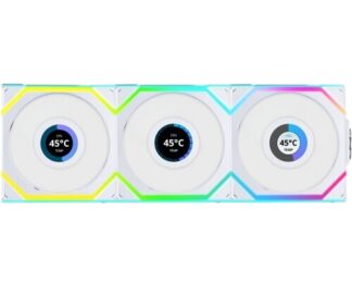 Комплект вентиляторов для корпуса Lian Li UNI FAN SL WIRELESS LCD 120 Reverse Blade ARGB White (G99.12RSLLCD1W3W.R0)