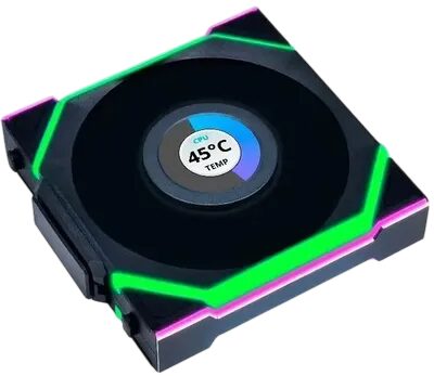 Комплект вентиляторов для корпуса Lian Li UNI FAN SL WIRELESS LCD 120 ARGB Black (G99.12SLLCD1W3B.R0)