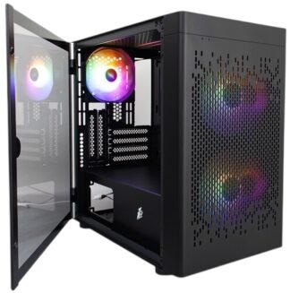 Компьютерный корпус 1STPLAYER DK D3-B LED Black (D3-B-BK-2F1P-1F1)
