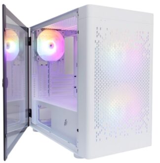 Компьютерный корпус 1STPLAYER DK D3-B LED White (D3-B-WH-2F1P-W-1F1-W)
