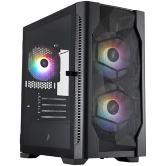 Компьютерный корпус 1STPLAYER DK D4-M FRGB Black (D4-M-BK-2F1P-1F1)