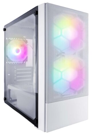 Компьютерный корпус 1STPLAYER FIREBASE X4-M TG LED White (X4-M-WH-2F1P-W-1F1-W)