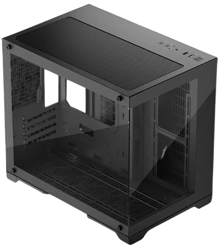 Компьютерный корпус 1STPLAYER MEGAVIEW MV6-T Black (MV6-TP-BK)