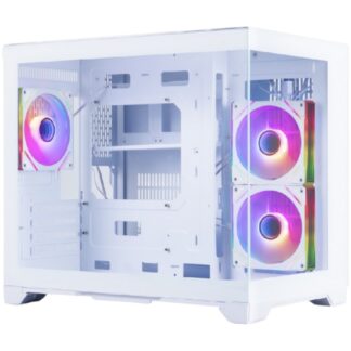 Компьютерный корпус 1STPLAYER MEGAVIEW MV6-TP ARGB White (MV6-TP-WH-2FC7R-W-1FC7-W)