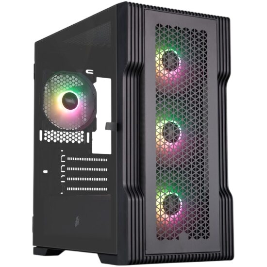 Компьютерный корпус 1STPLAYER TRILOBITE T3 ARGB Black (T3-BK-4F7)