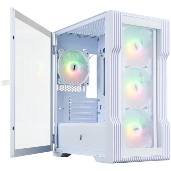 Компьютерный корпус 1STPLAYER TRILOBITE T3-G ARGB White (T3-G-WH-4F7-W)