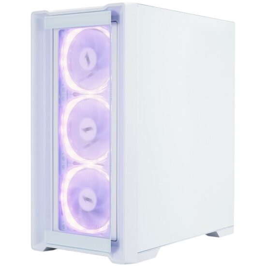 Компьютерный корпус 1STPLAYER TRILOBITE T4-G GLASS ARGB White (T4-G-WH-4FS7-W)