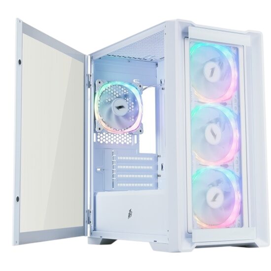 Компьютерный корпус 1STPLAYER TRILOBITE T4-G GLASS ARGB White (T4-G-WH-4FS7-W)