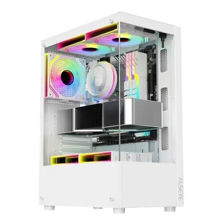Компьютерный корпус ALSEYE Spider-W (5 fans ARGB) TG White