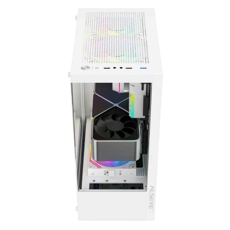 Компьютерный корпус ALSEYE Spider-W (5 fans ARGB) TG White