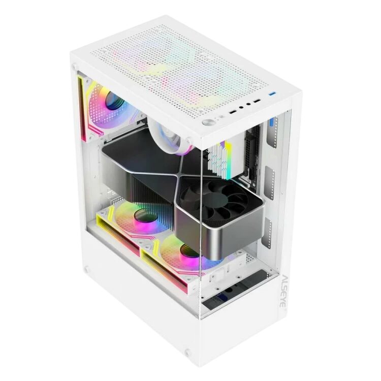 Компьютерный корпус ALSEYE Spider-W (5 fans ARGB) TG White