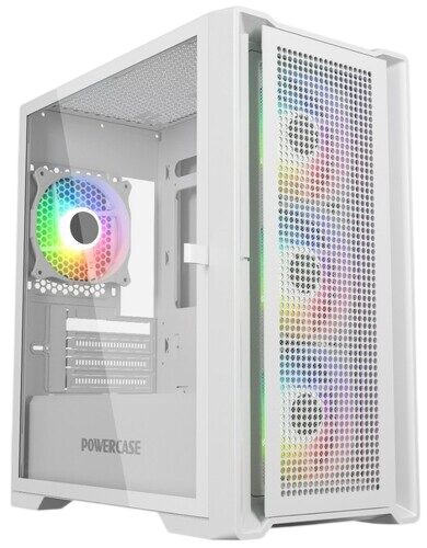 Компьютерный корпус Powercase ALISIO Micro X4W V2 TG ARGB White (CAMCXW-A4)
