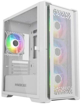 Компьютерный корпус Powercase ByteFlow Micro ARGB TG White (CAMBFW-A4)