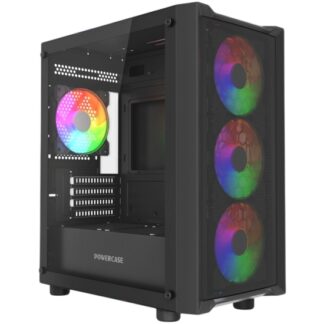 Компьютерный корпус Powercase Mistral Micro EM19 TG ARGB Black (CMMEM19B-A4)