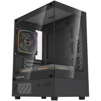 Компьютерный корпус Powercase Vision Micro M1 TG ARGB Black (CVMM1B-A3)