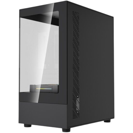 Компьютерный корпус Powercase Vision Micro M1 TG ARGB Black (CVMM1B-A3)