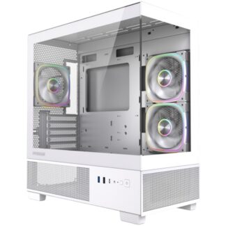 Компьютерный корпус Powercase Vision Micro S4W TG ARGB White (CVMMSHW-A3)