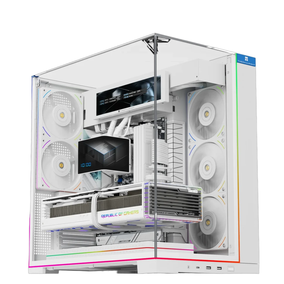 Компьютерный корпус Thermalright TR-A70 Vision TG ARGB LCD White (TRA70VW)