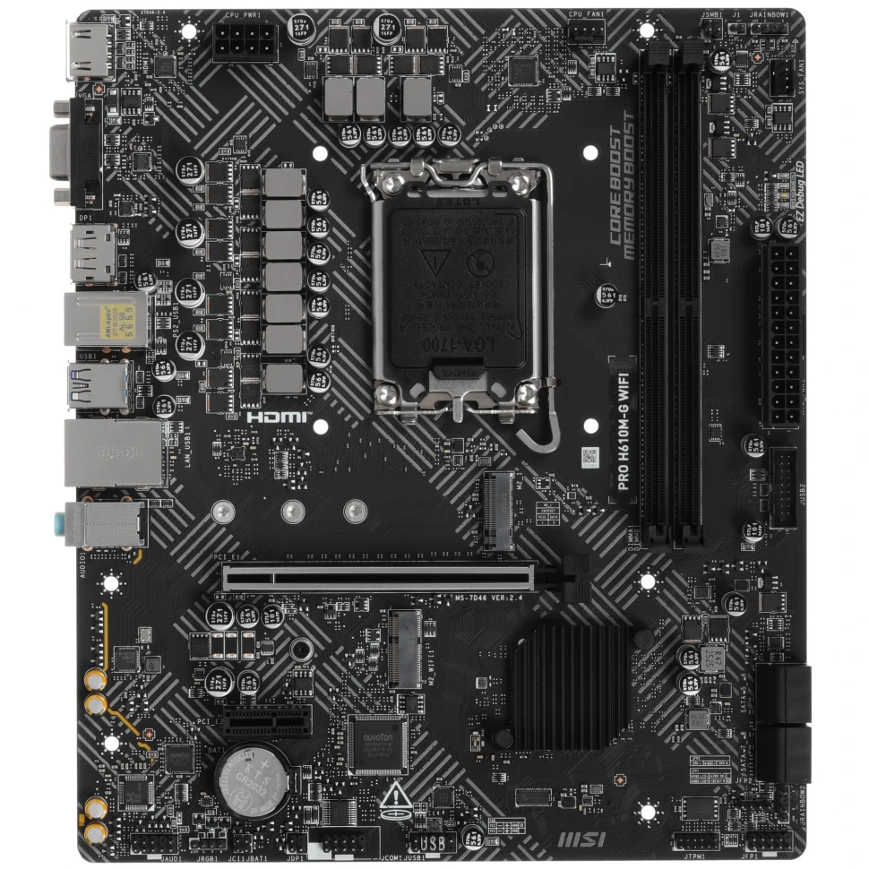 Материнская плата MSI PRO H610M-G WIFI