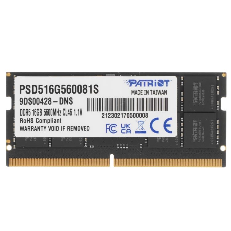 Оперативная память 16 Gb 5600 MHz PATRIOT Signature Line (PSD516G560081S)