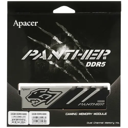 Оперативная память 32 Gb 6000 MHz Apacer Panther OC Black/White (AH5U32G60C6227BAA-2)