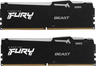 Оперативная память 32 Gb 6400 MHz Kingston FURY Beast RGB Black (KF564C32BBAK2-32)