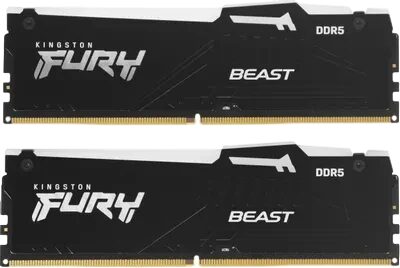 Оперативная память 32 Gb 6400 MHz Kingston FURY Beast RGB Black (KF564C32BBEAK2-32)