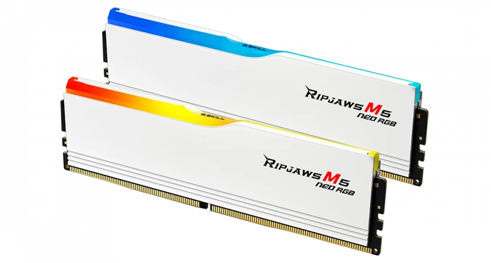 Оперативная память 64 Gb 6000 MHz G.Skill RIPJAWS M5 NEO RGB White (F5-6000J3636F32GX2-RM5NRW)