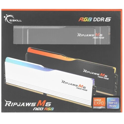 Оперативная память 64 Gb 6000 MHz G.Skill RIPJAWS M5 NEO RGB Black (F5-6000J3636F32GX2-RM5NRK)