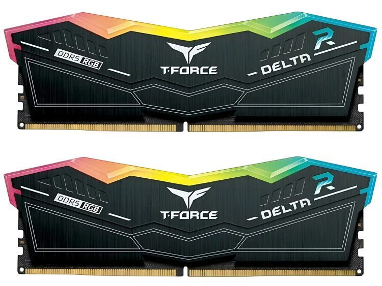 Оперативная память 64 Gb 6400 MHz Team Group T-FORCE DELTA RGB Black (FF3D564G6400HC30CDC01)
