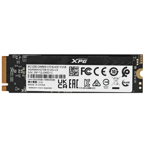 Твердотельный накопитель ADATA XPG 512 Gb Blade S70 (AGAMMIXS70B-512G-CS)