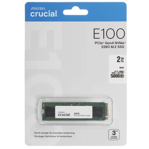 Твердотельный накопитель CRUCIAL 2000 Gb E100 (CT2000E100SSD8)