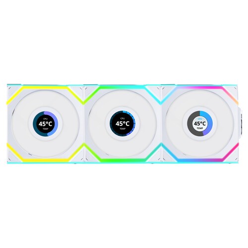Комплект вентиляторов для корпуса Lian Li UNI FAN SL WIRELESS LCD 120 ARGB White 12SLLCD1W3W (G99.12SLLCD1W3W.R0)