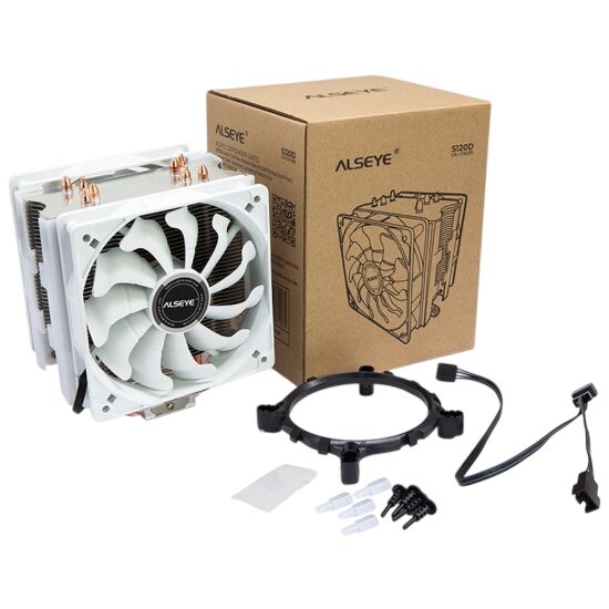 Кулер для процессора ALSEYE Universal White S120D-W PWM