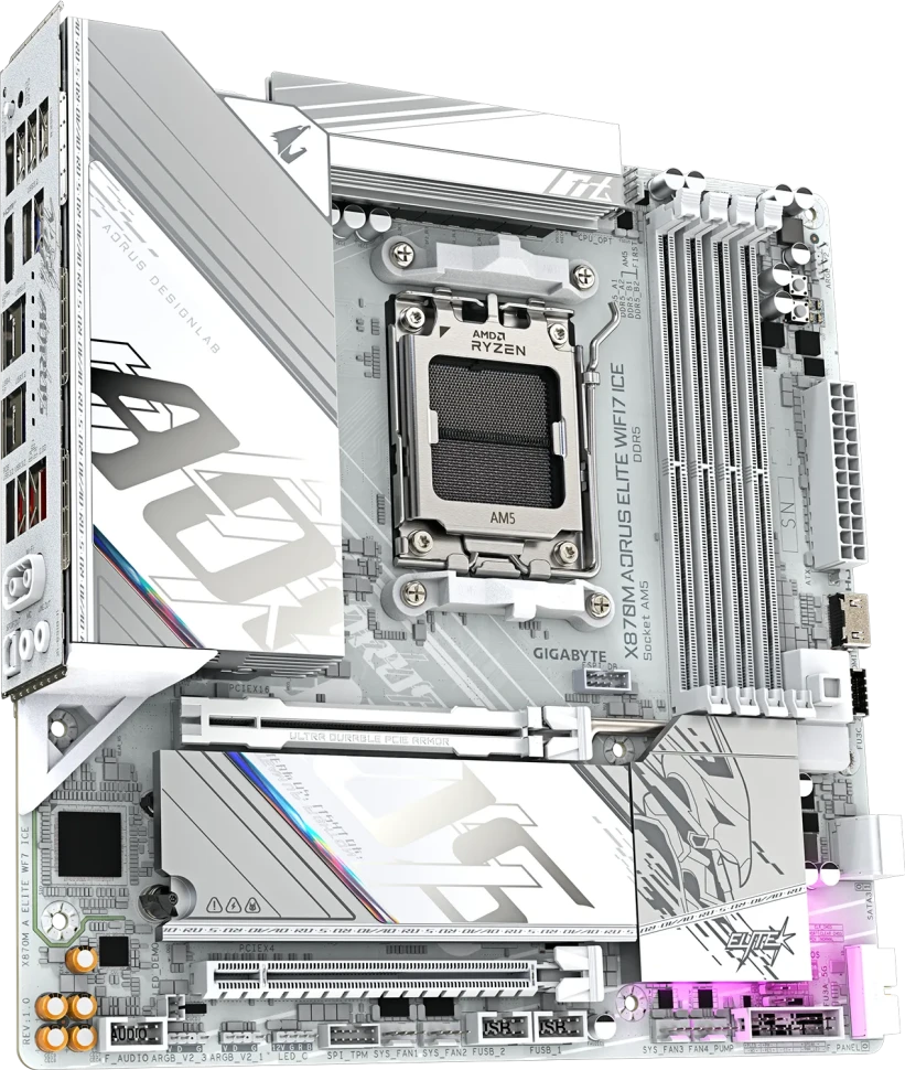 Материнская плата Gigabyte X870M AORUS ELITE WIFI7 ICE