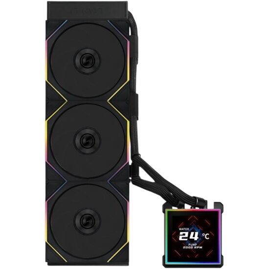 Система жидкостного охлаждения для процессора Lian Li HydroShift II LCD-S 360TL (GHS2LCDS36TB) Black (G89.GHS2LCDS36TB.R0)