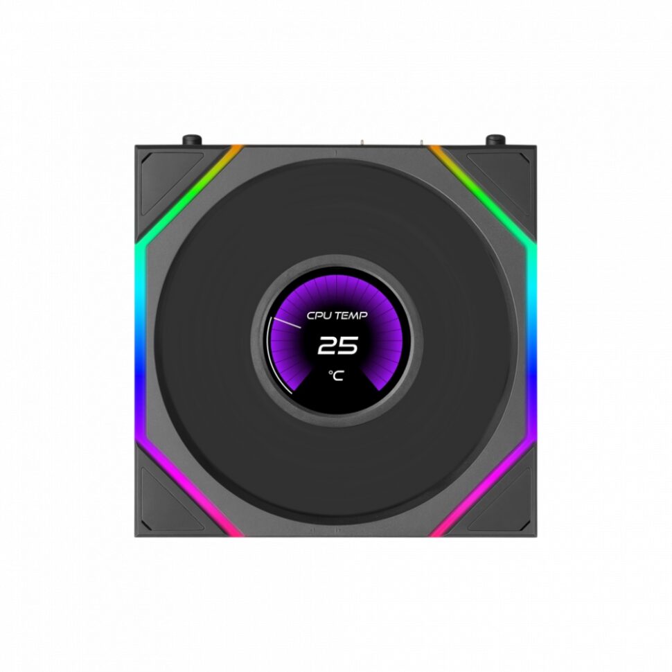 Вентилятор для корпуса Lian Li UNI FAN TL LCD FLEX 120 12TLLCD1F1B ARGB Black (G9F.12TLLCD1F1B.R0)