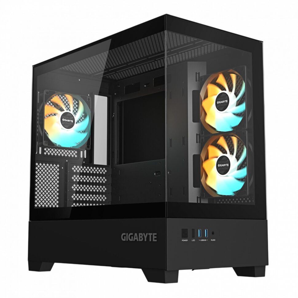 Компьютерный корпус Gigabyte C201 Panoramic Black (GB-C201P)