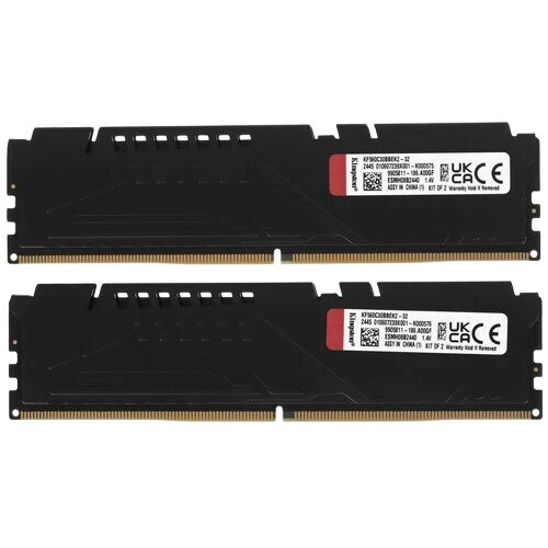 Оперативная память 32 Gb 6000 MHz Kingston FURY Beast Black (KF560C30BBEK2-32)
