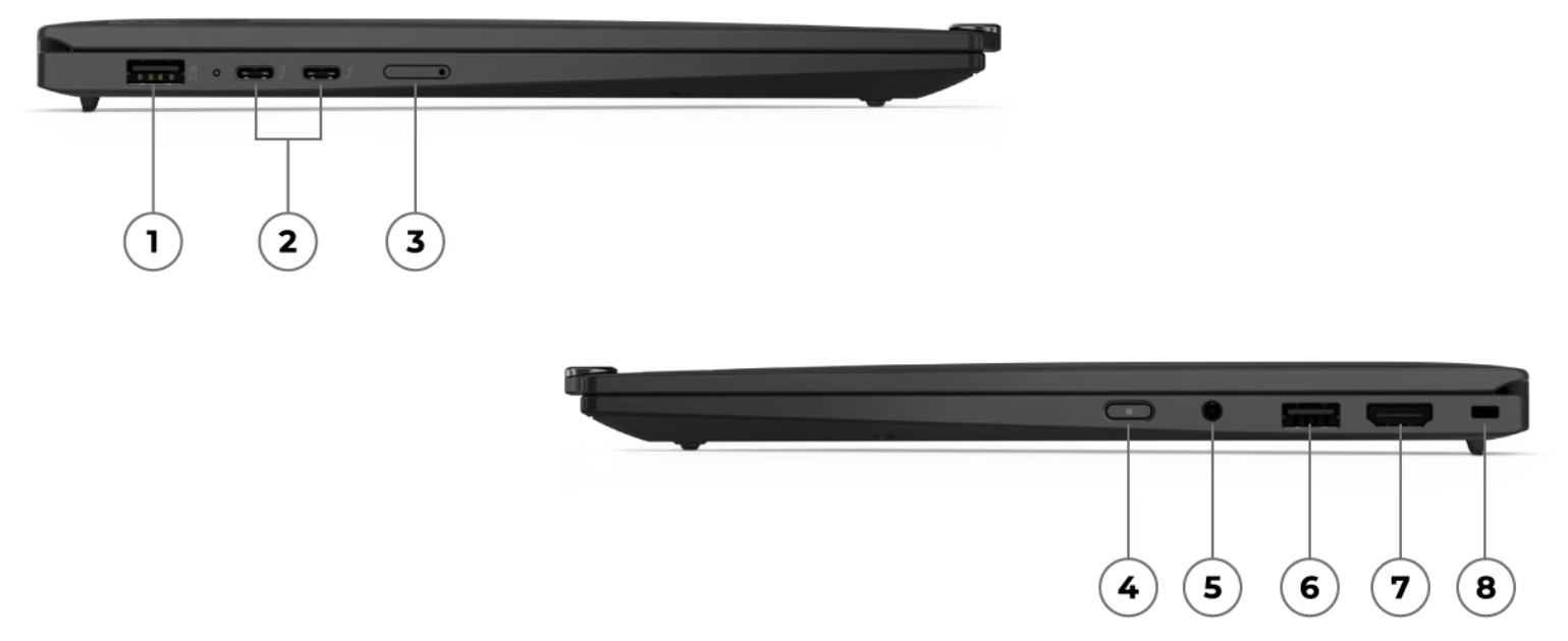 Ноутбук Lenovo ThinkPad X1 Carbon Gen 12 21KC (Ultra 5 125H/32ГБ/512ГБ/Intel Arc 140V/14″ 2.8K OLED 120Гц, LTE) — изображение 4