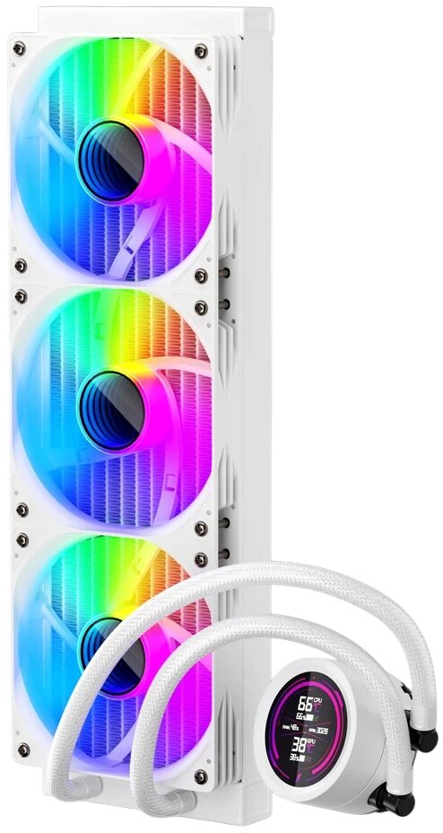 Система жидкостного охлаждения для процессора 1STPLAYER TS4 360 White (TS4-360-WH)