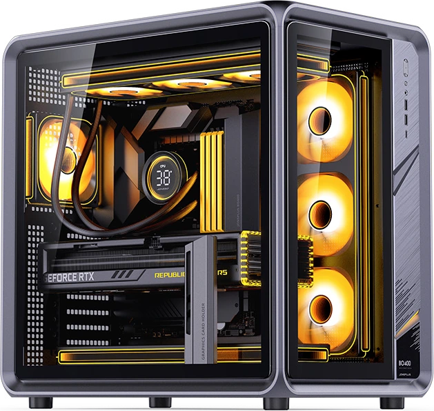Игровой ПК с RTX и янтарной подсветкой
