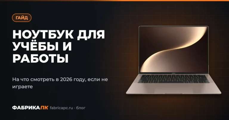 Ноутбук для учёбы и работы в 2026 году: на что смотреть, если не играете