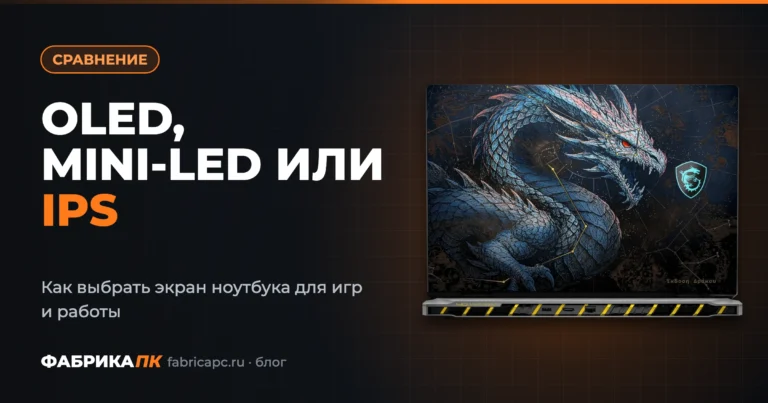 OLED, Mini-LED или IPS: как выбрать экран ноутбука для игр и работы